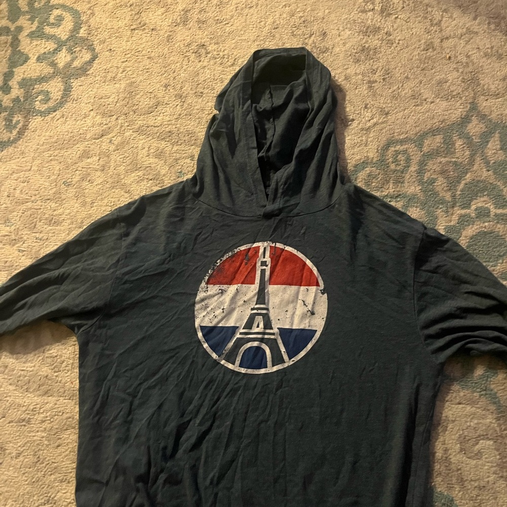 Graphic Hoodie with Eiffel Tower Design